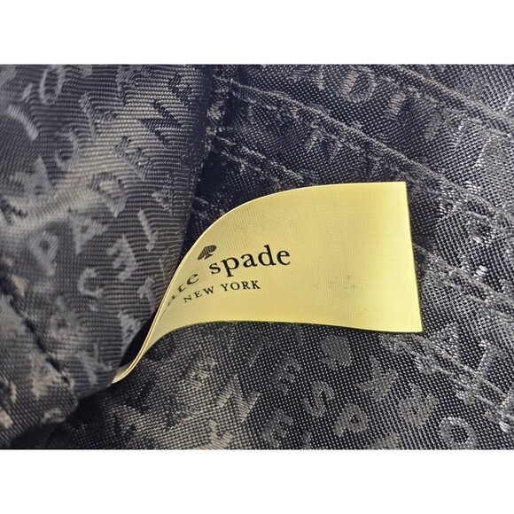 MW‎ Kate Spade Wilson Road Leoni Black Nylon Zip Top Small Clutch Wristlet Purse - Picture 6 of 7